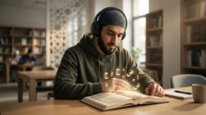 Using audio and visual techniques to memorize Quran fast