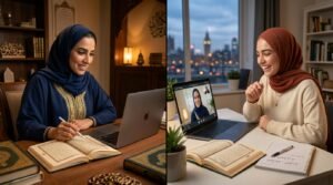 Native Arab Tutor helping a student overcome Quran transliteration habits